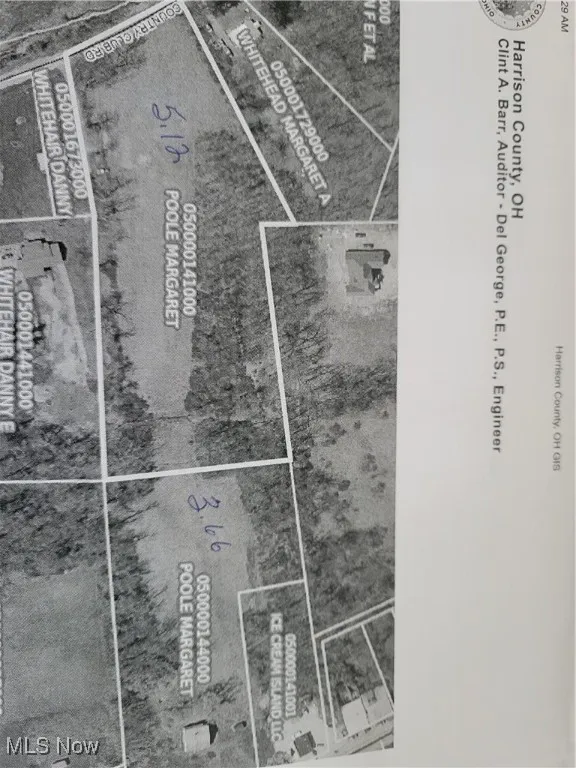 Aerial view of property's location with property boundaries highlighted