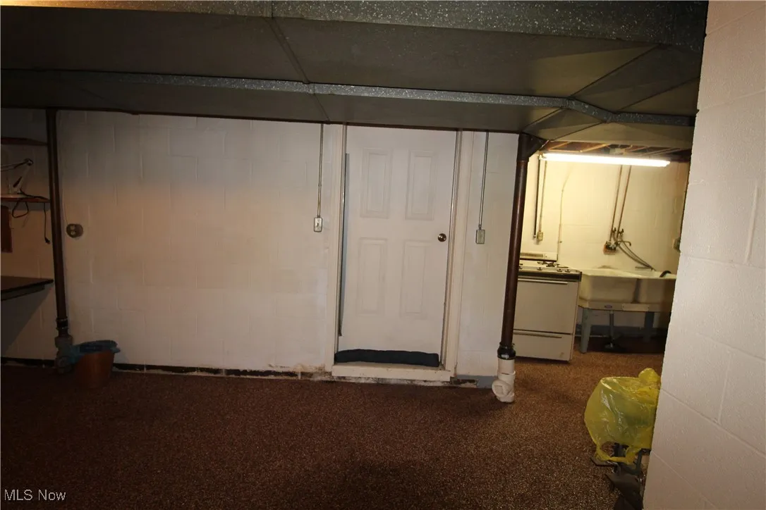 Exit to walk up to the back patio.