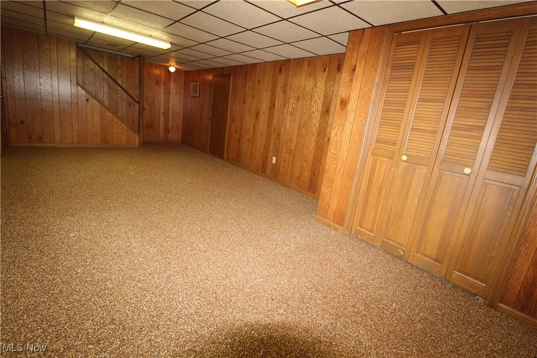 Double storage closet.