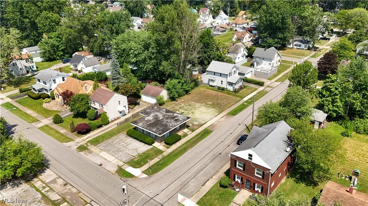 Aerial view of residential area