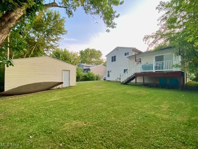 Fenced in backyard