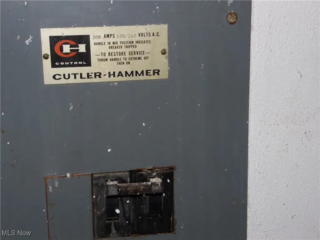 Detailed view of electric panel