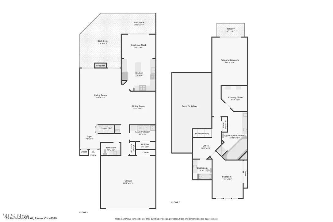 Both level floor plans