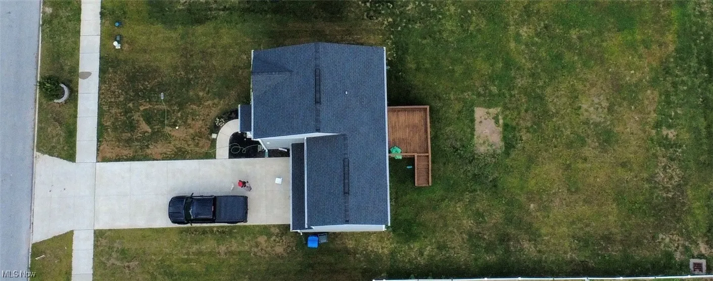 View from above of property
