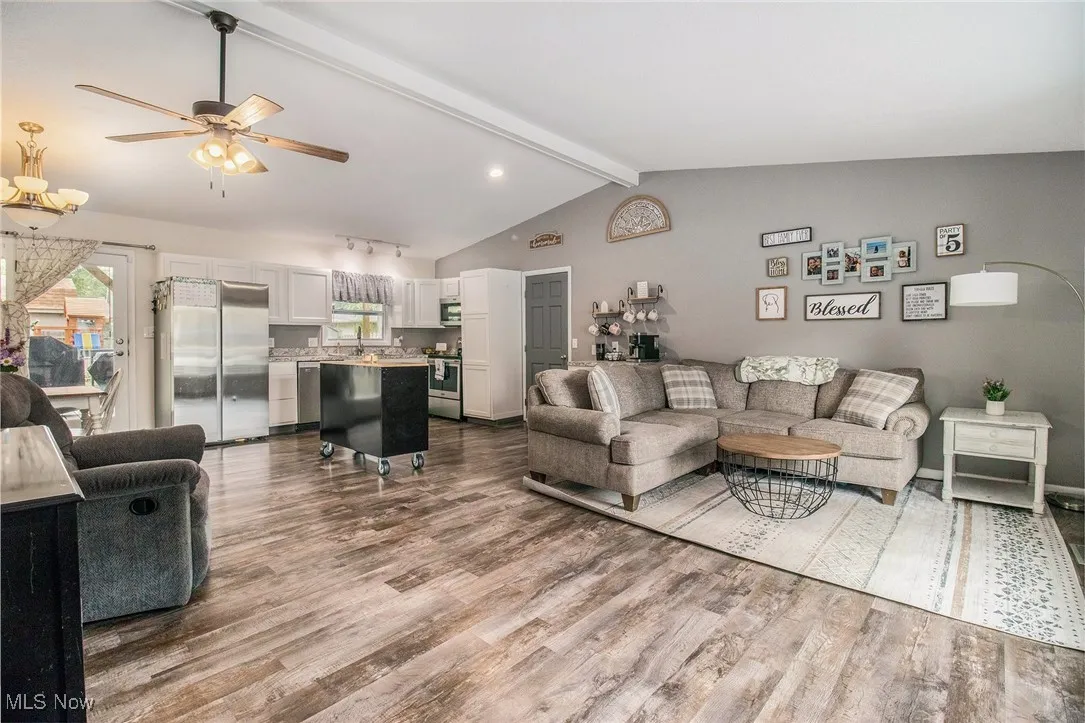 Living room featuring wood finished floors