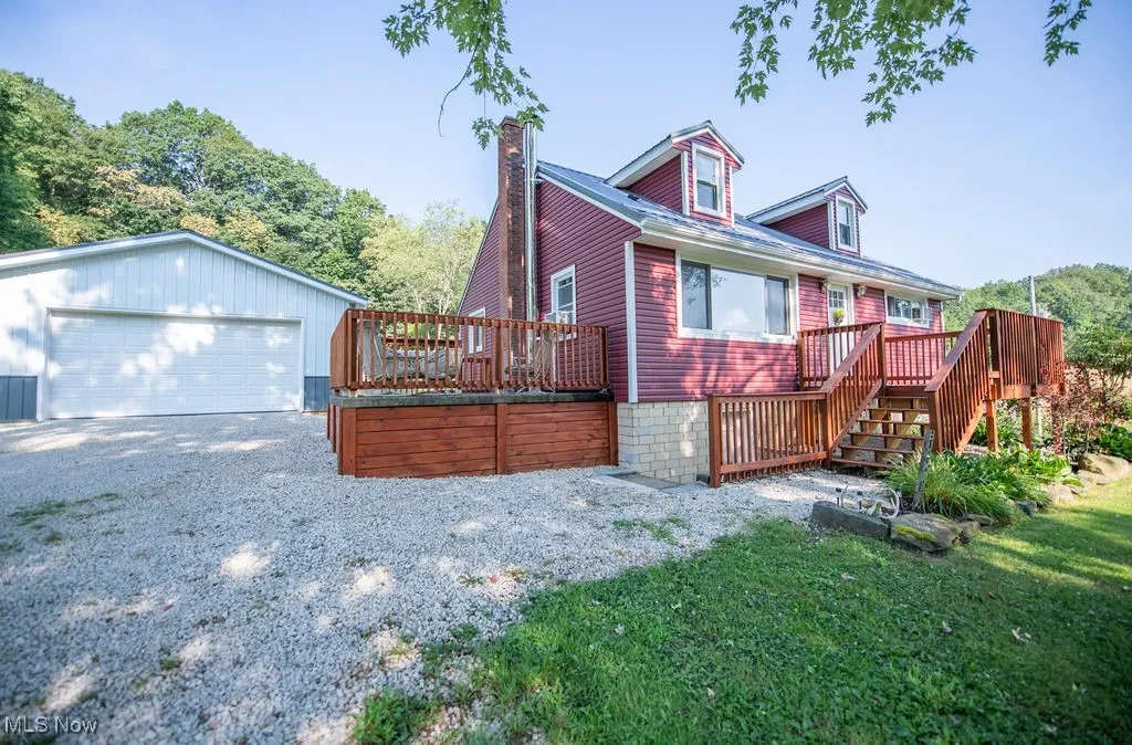 View of front of home with deck