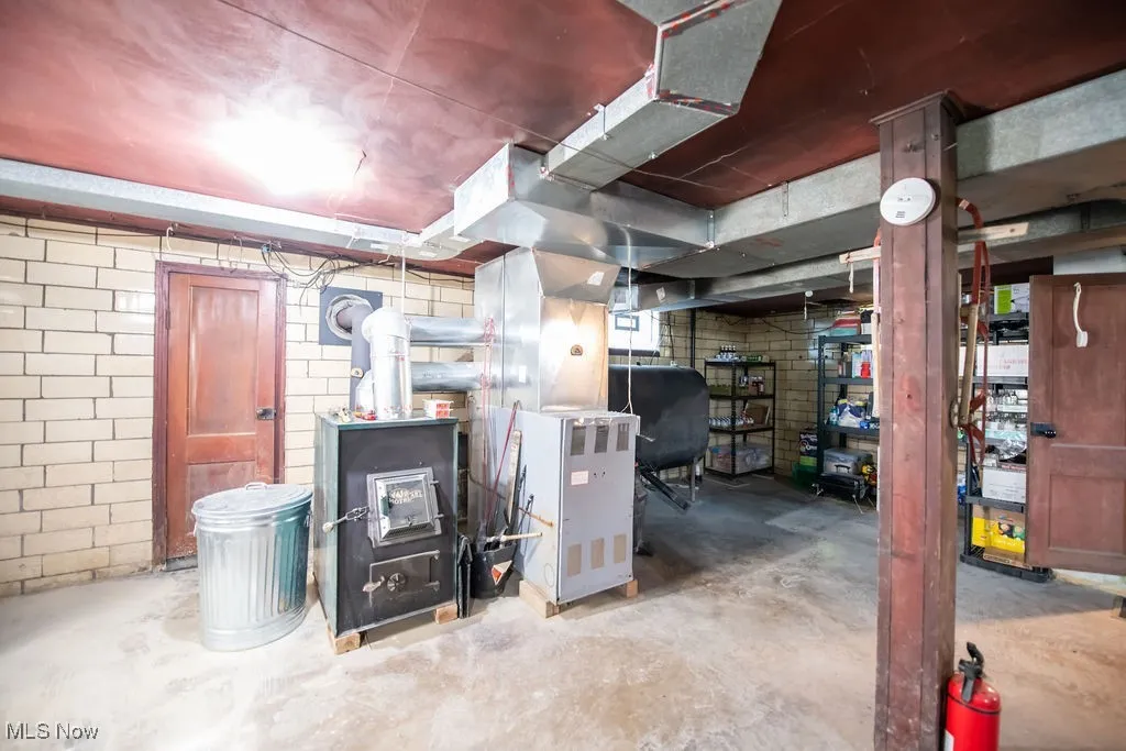 View of basement area