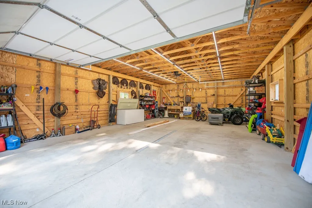 View of inside of garage