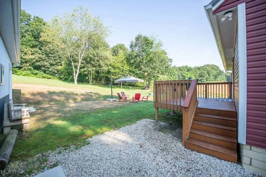 View of back deck area