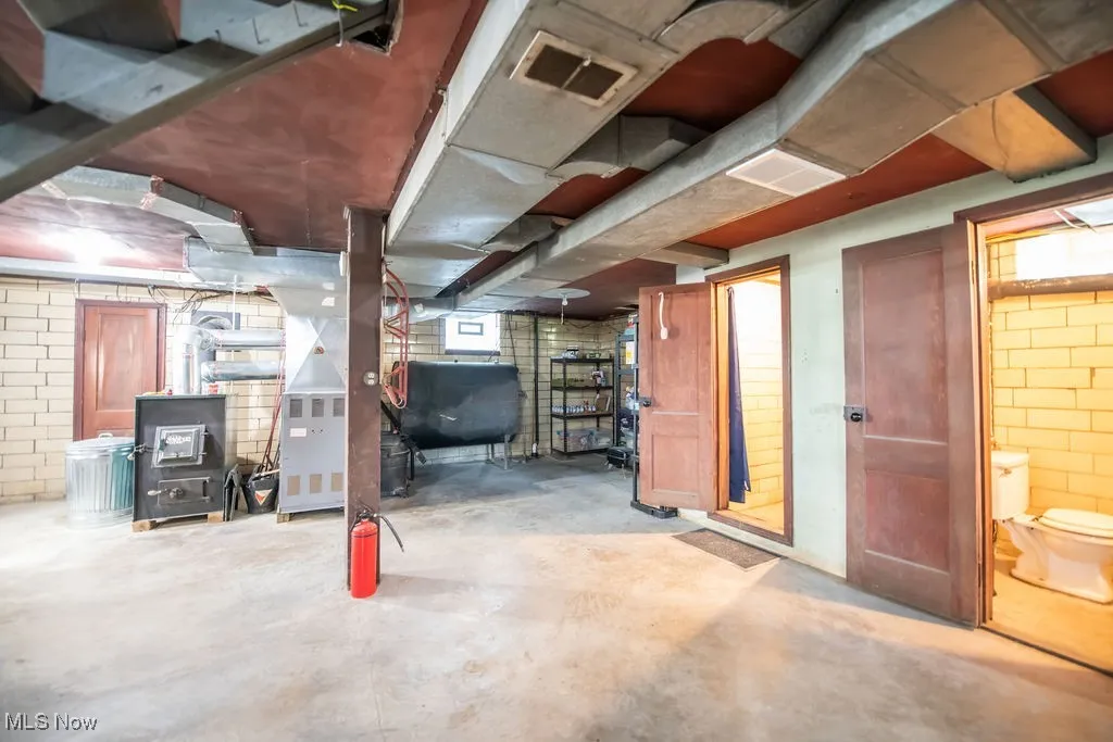View of basement area