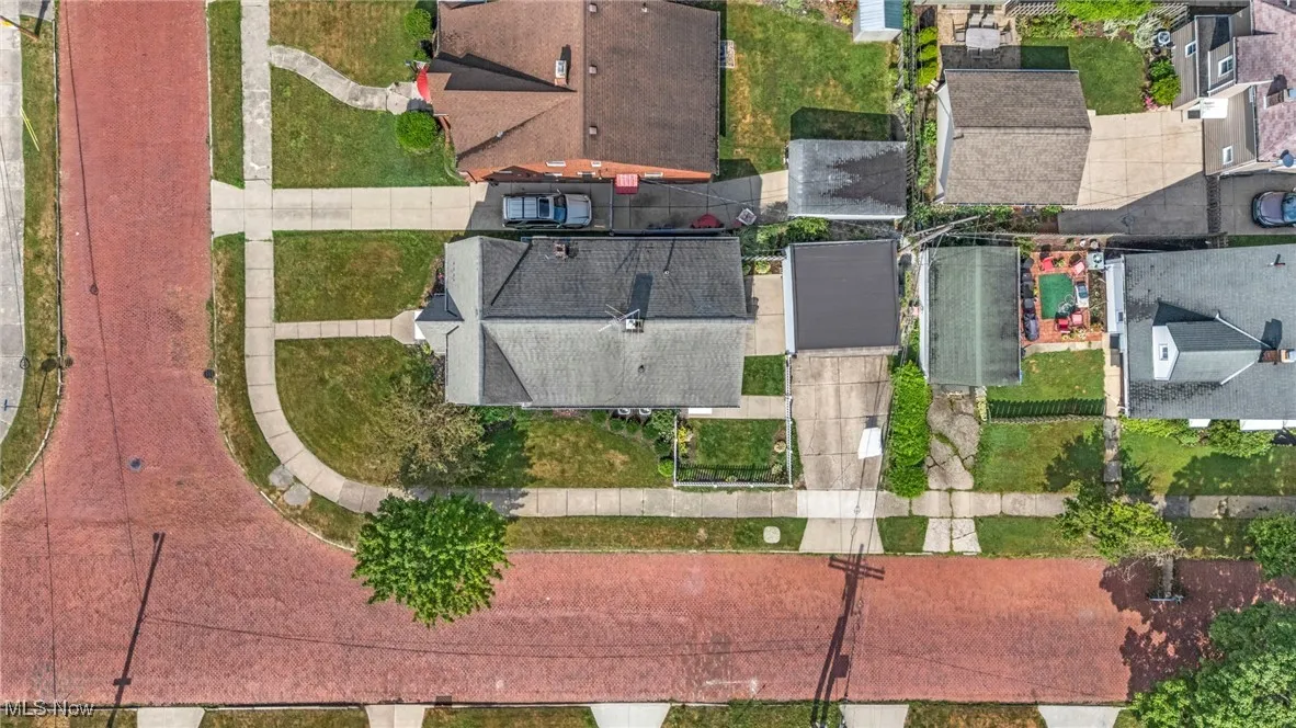 Aerial view of residential area