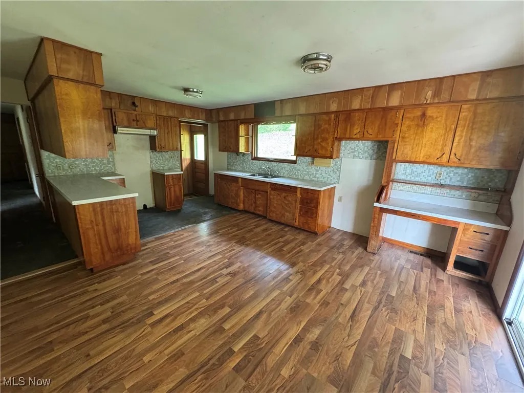 View of open kitchen area