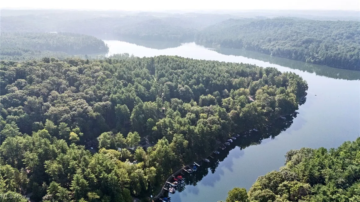 Aerial view of a large body of water