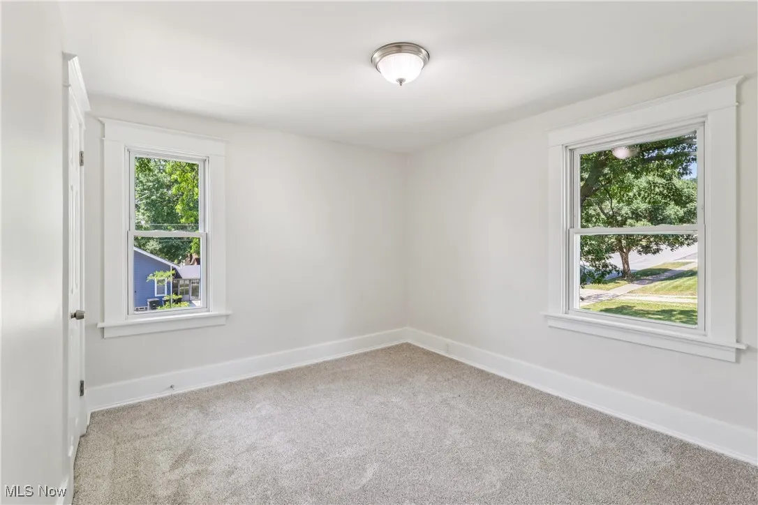 Bedroom with carpet flooring