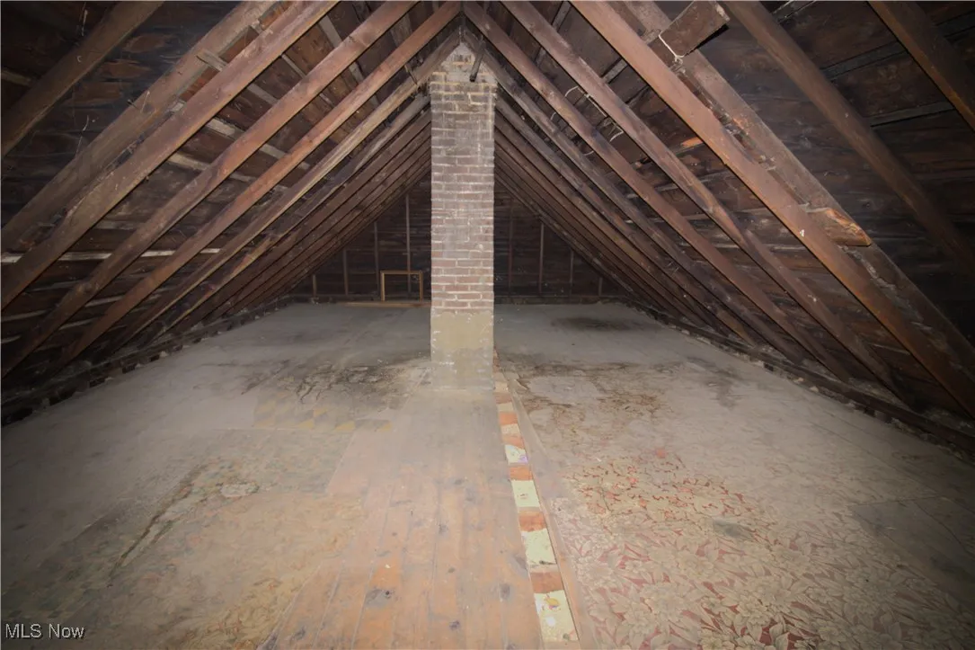 View of unfinished attic