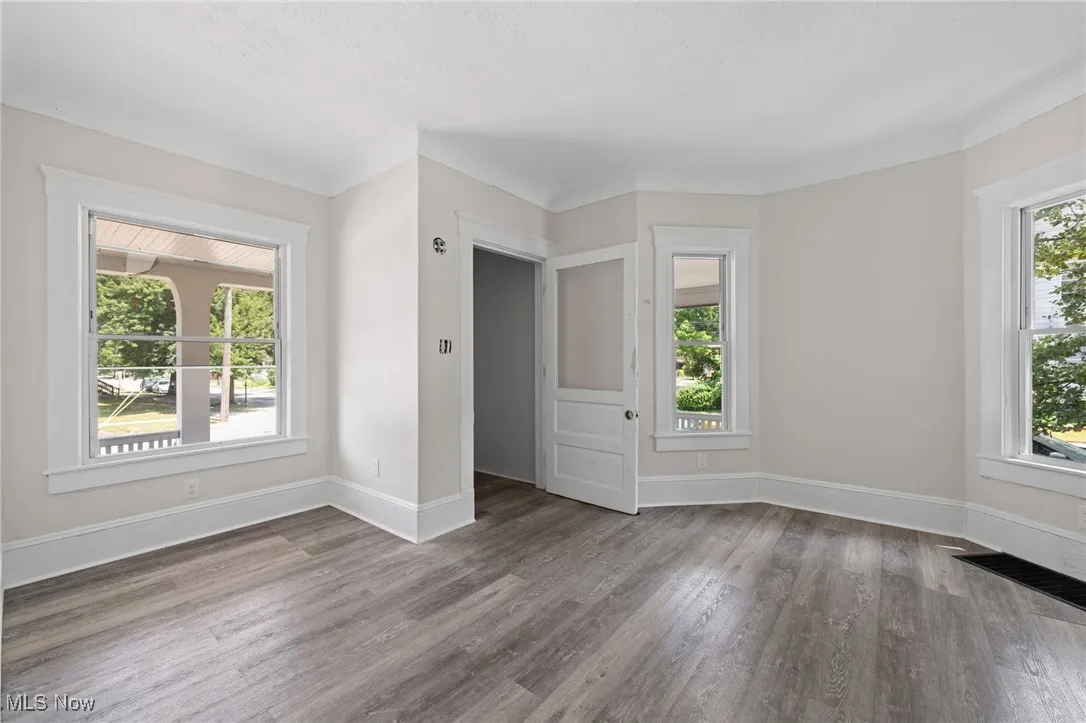 Living room featuring wood style floors