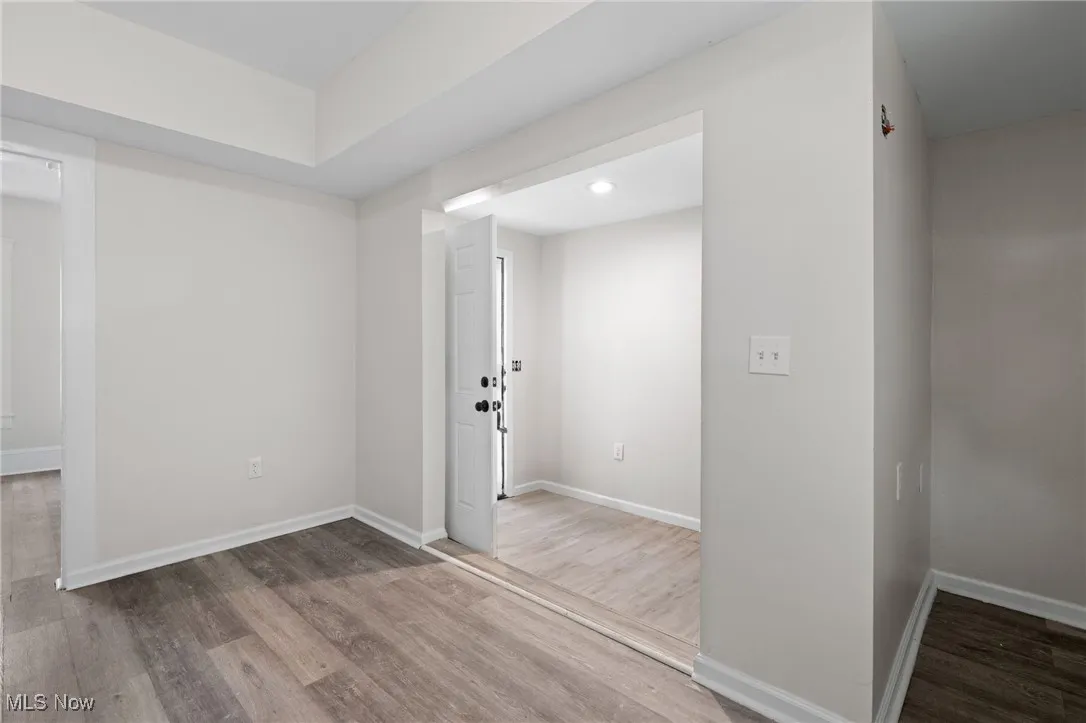 Mud room with wood style floors