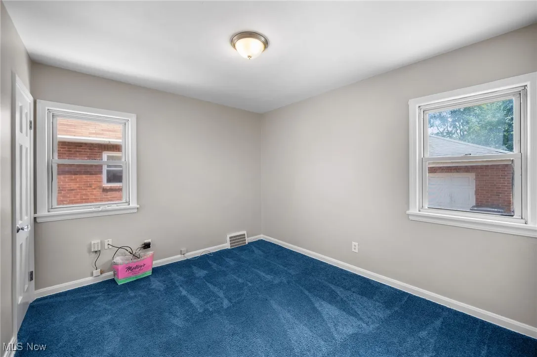 Bedroom with carpet floors