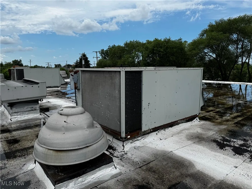 Exterior view of a central air condition unit