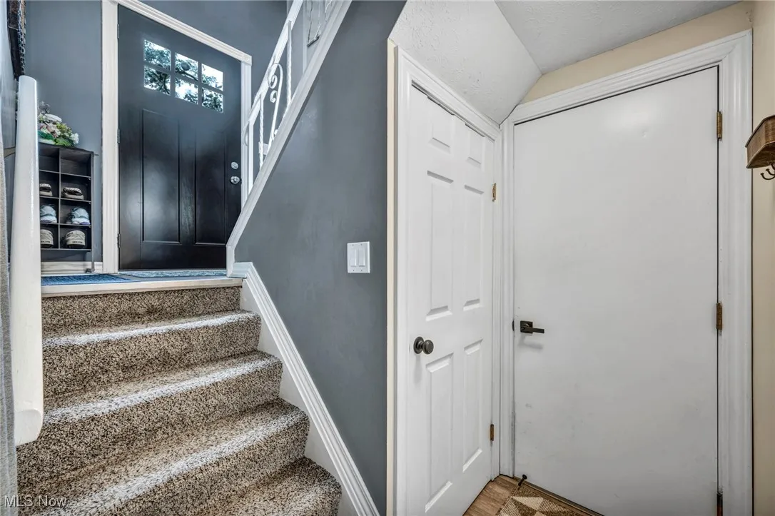 Stairs with baseboards