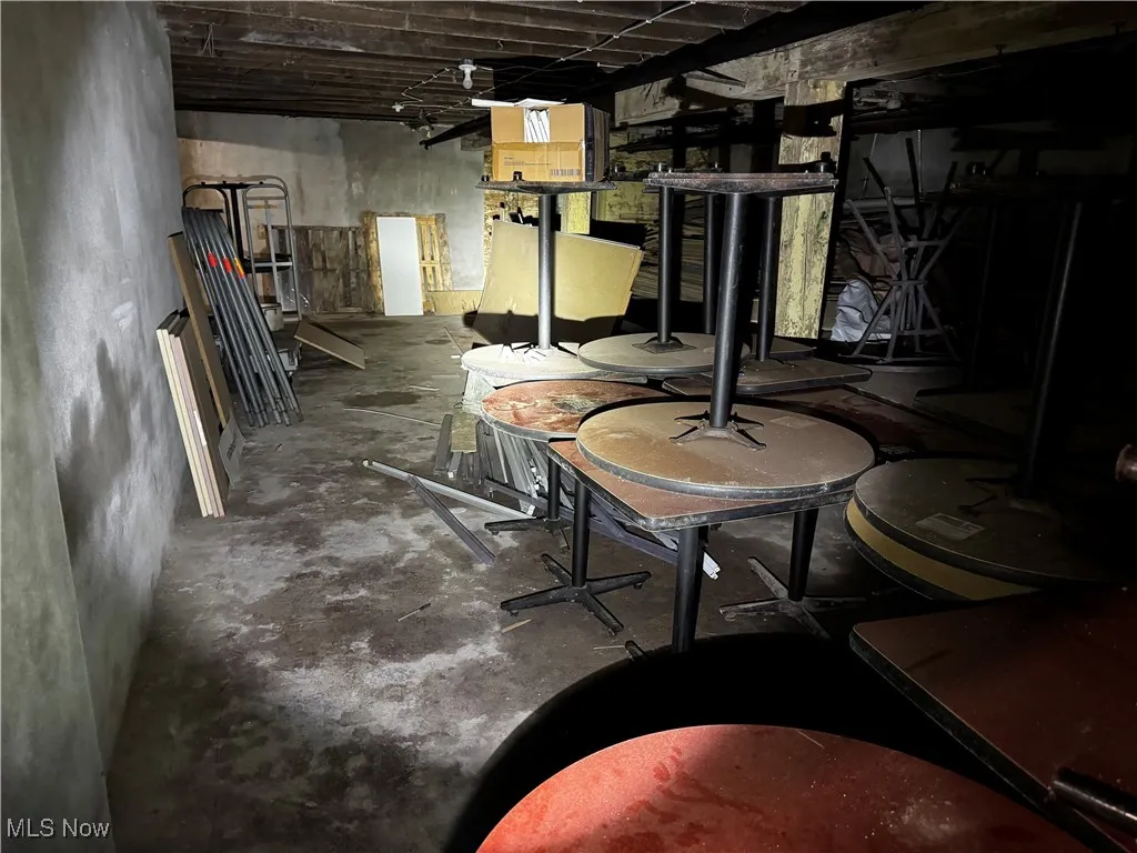 View of below grade area