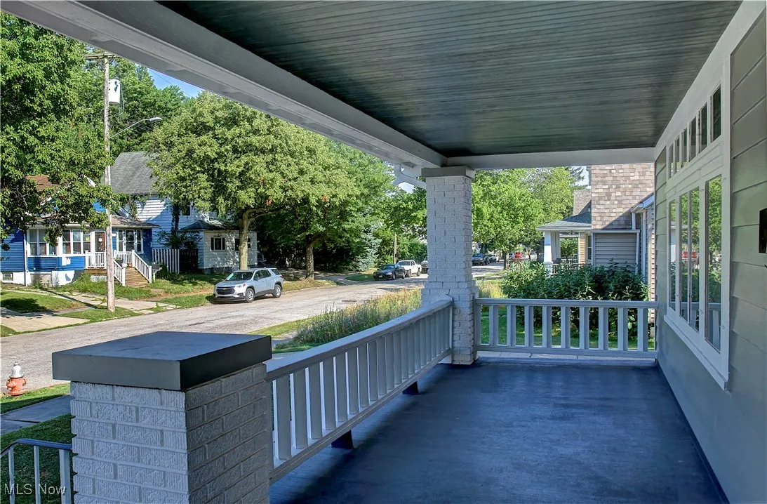 View of covered porch