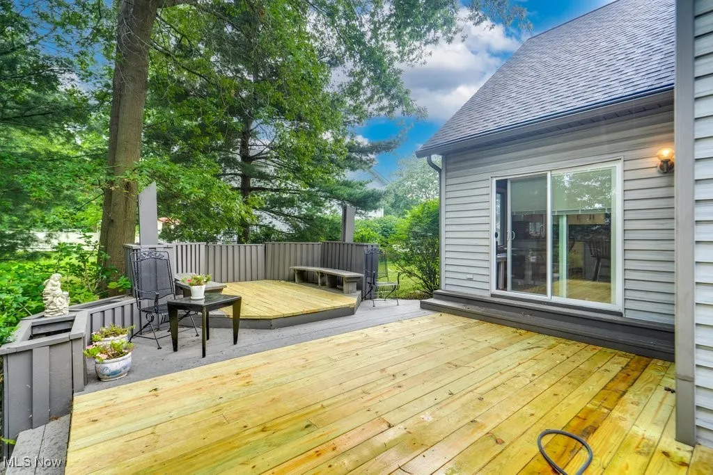 View of wooden deck