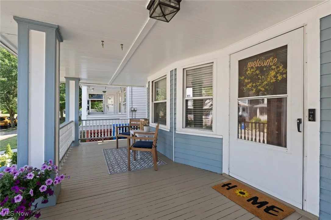 View of front porch