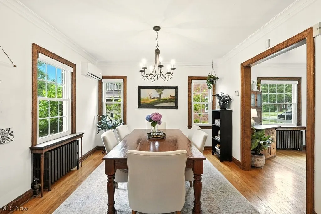 View of dining room from kitchen