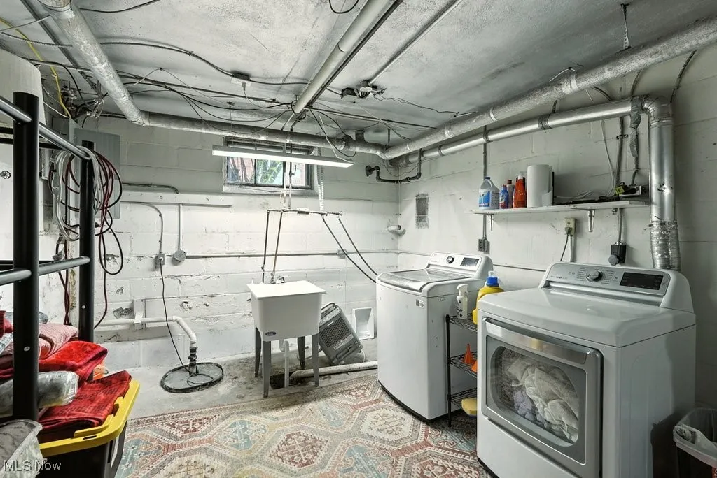 Basement water proofing, sump pump, utility sink