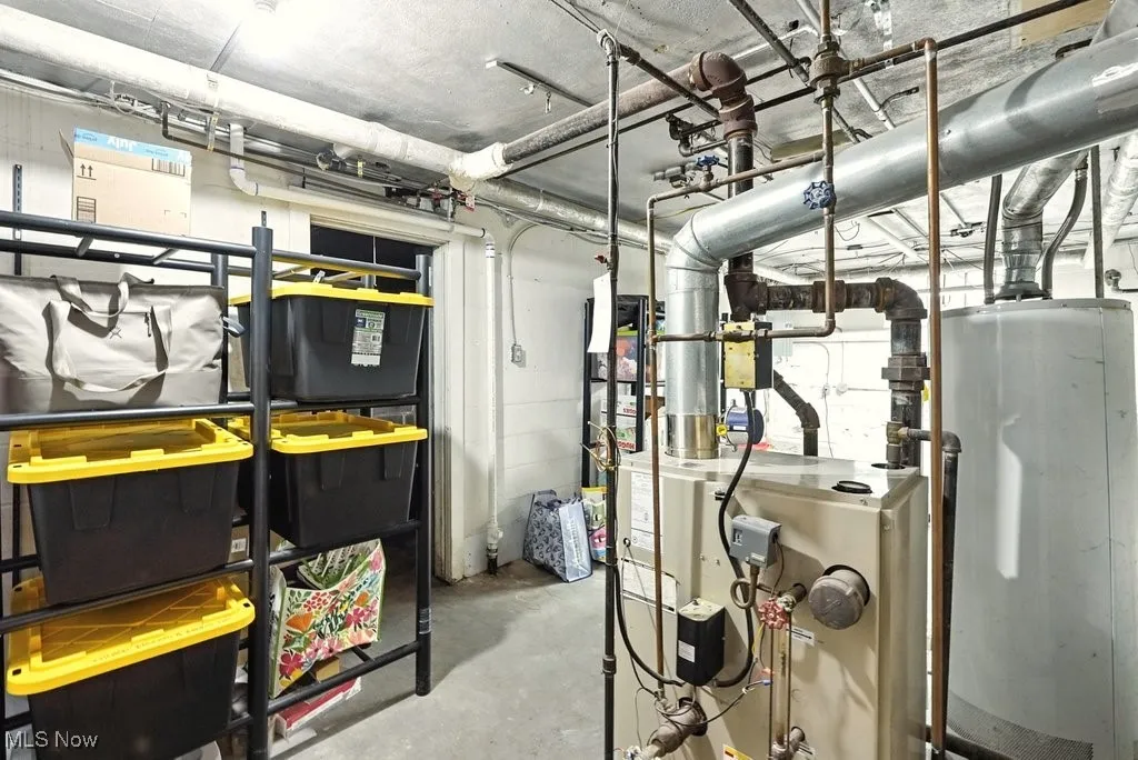 View of mechanicals and storage area