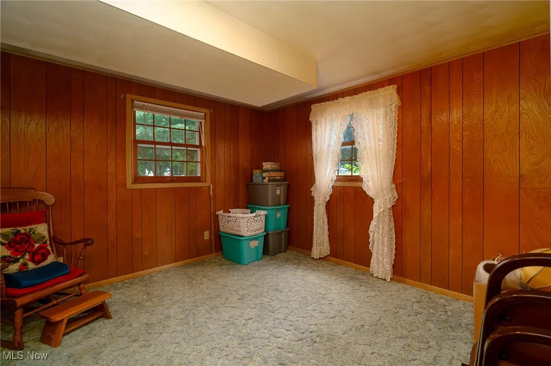 bedroom off of the family room