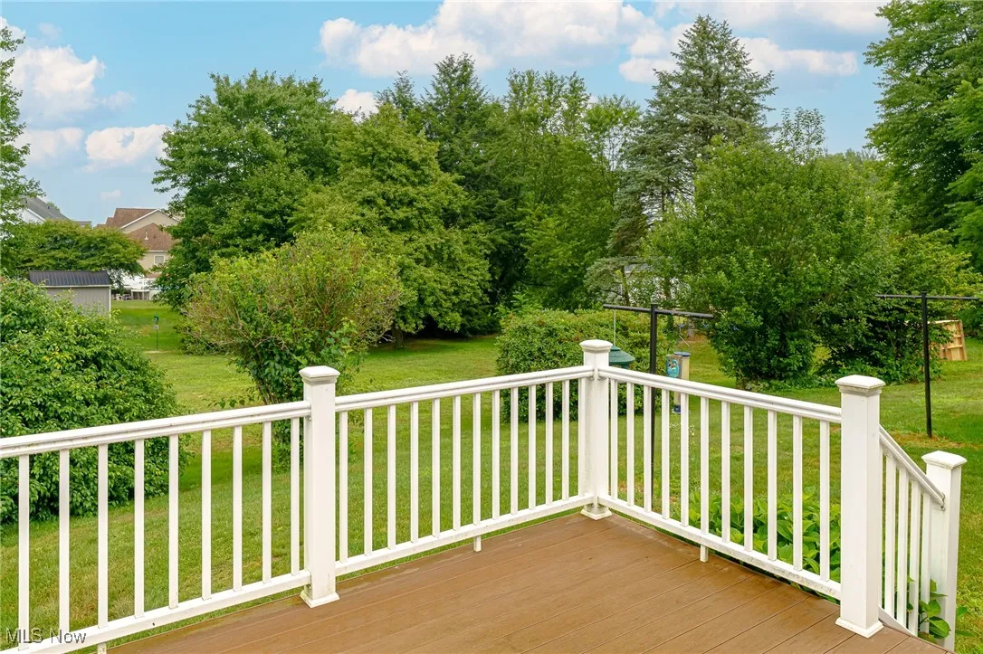 12 X 12 Deck overlooking the back yard and adjoining lot on Lisa