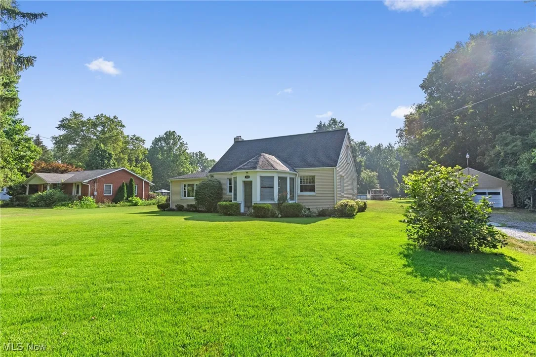 View of front of home with a front lawn