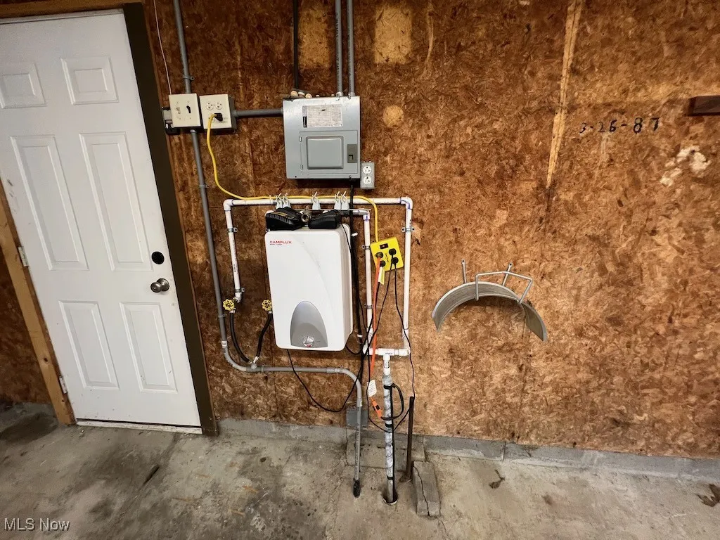 Garage electric panel & instant hot water