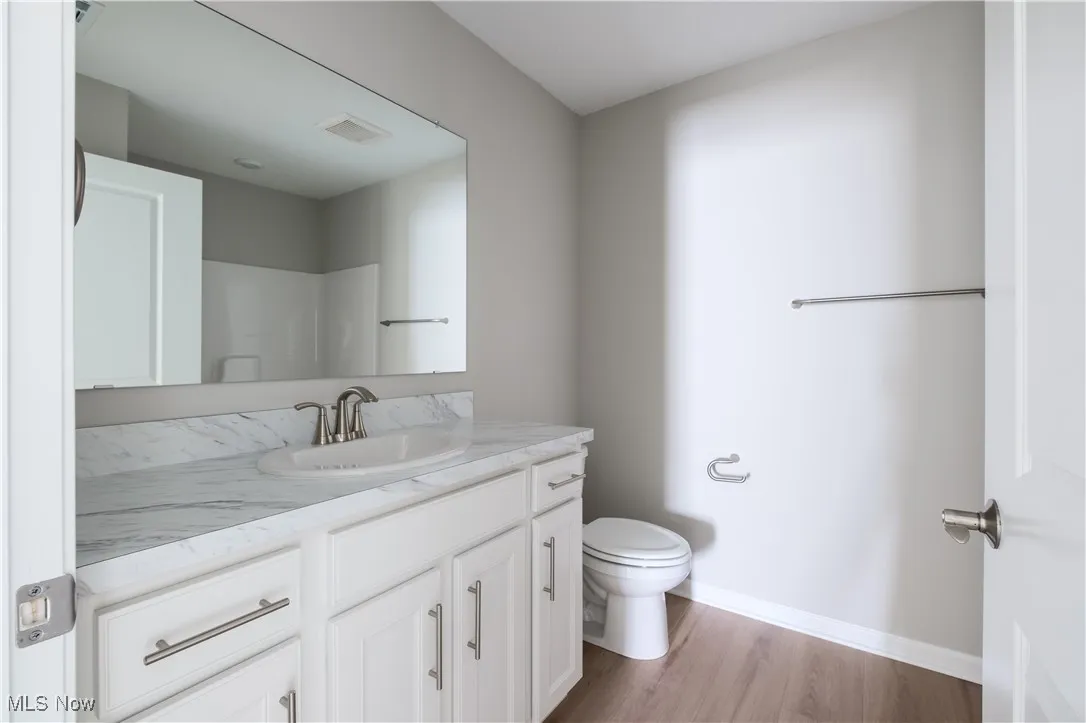 Second level guest bathroom.