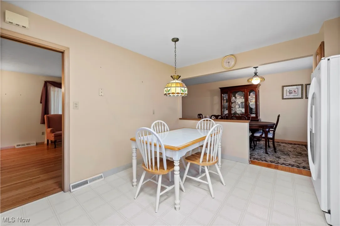 kitchen space featuring light flooring