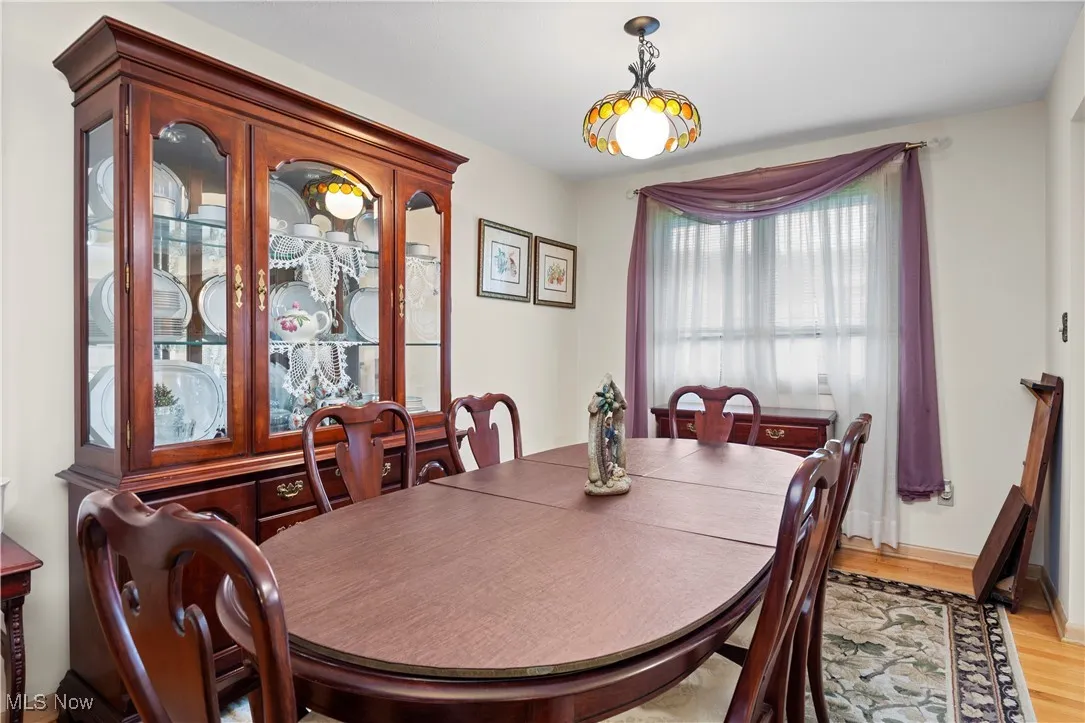Dining area featuring light wood-style flooring