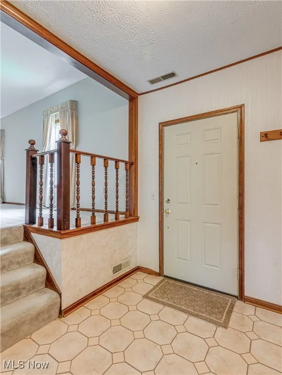 Front door entry and foyer