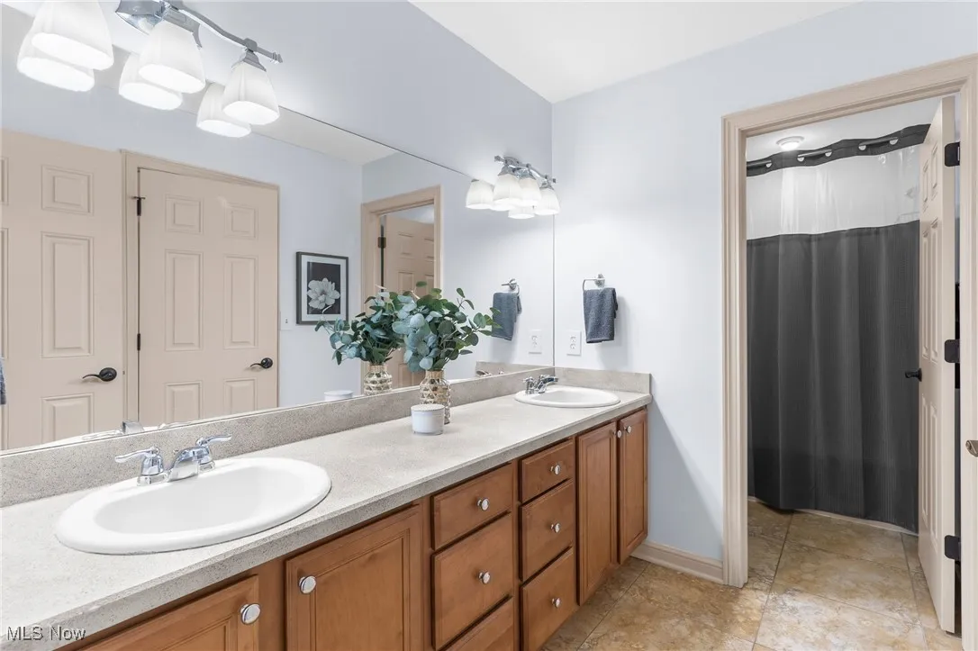 Bathroom with double vanity