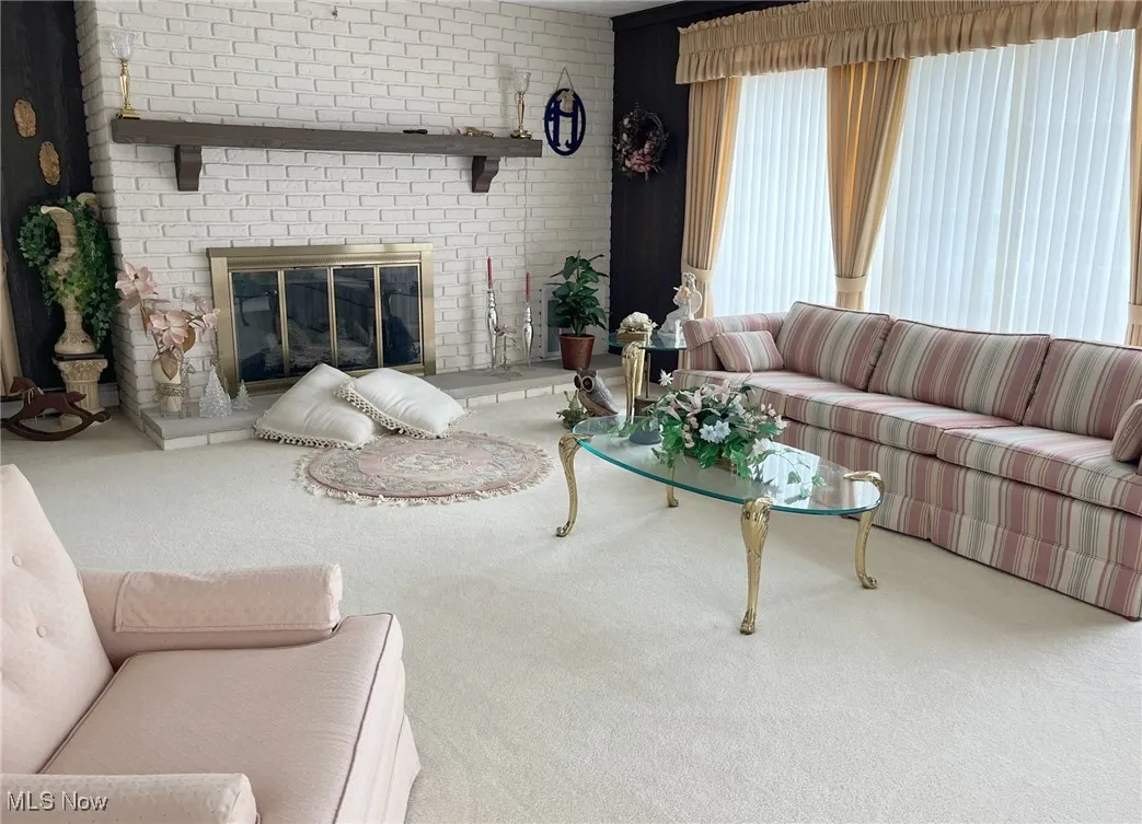 Gas fireplace in living room
