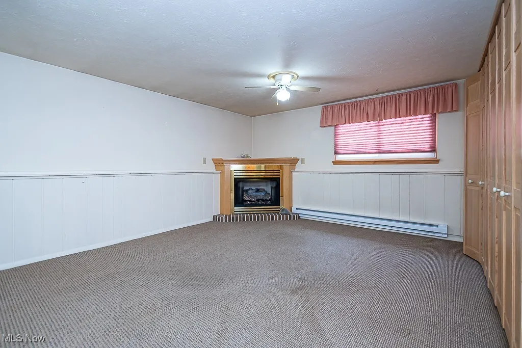 Family room with gas fireplace