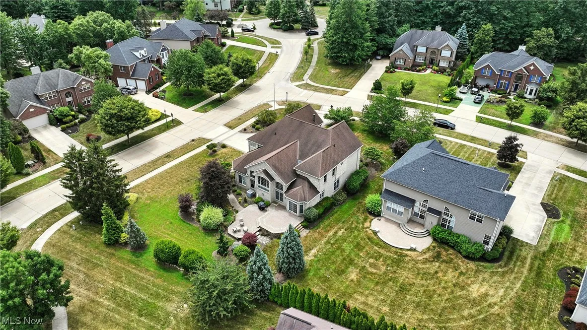 Aerial view of residential area