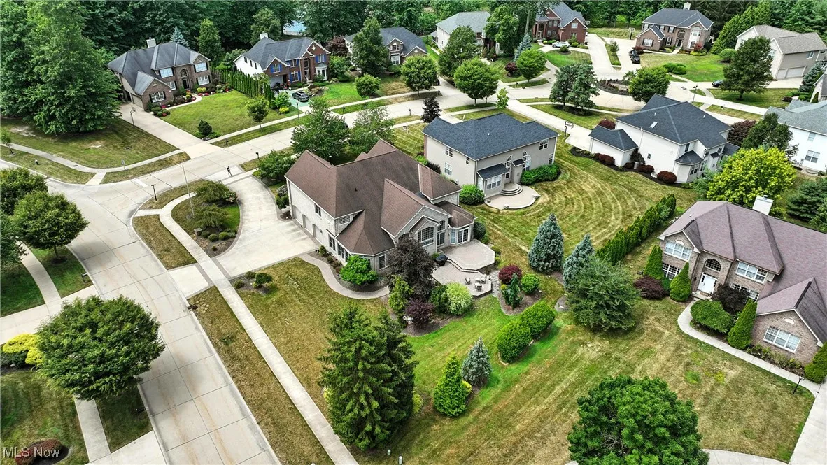 Aerial view of residential area