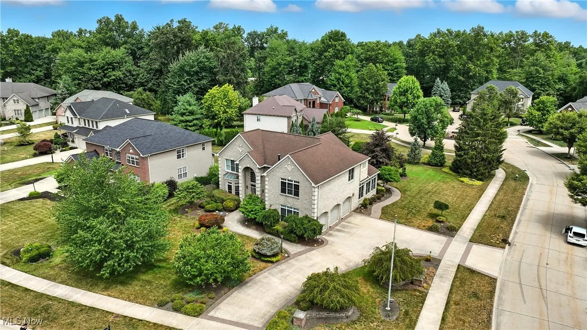 Aerial view of residential area