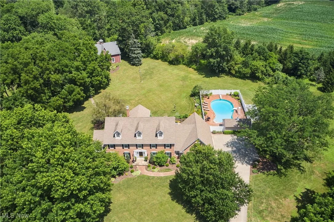 Aerial view of a property