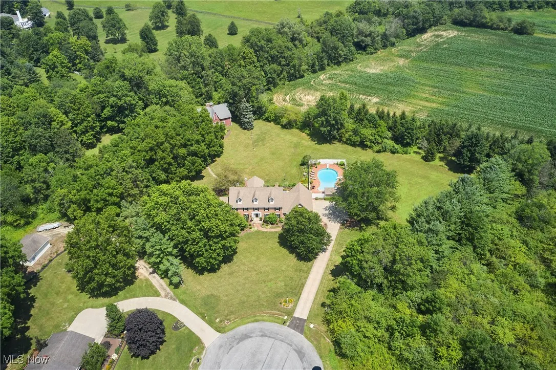View of subject property with a pool