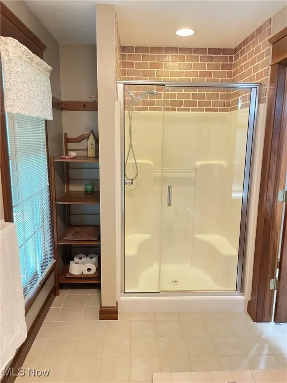 Bathroom featuring a stall shower