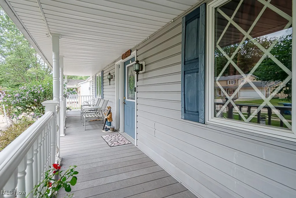 View of wooden porch