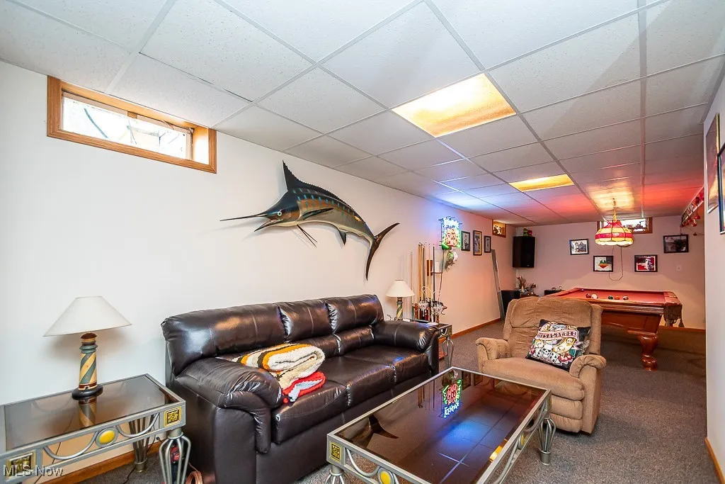 Carpeted lounge area